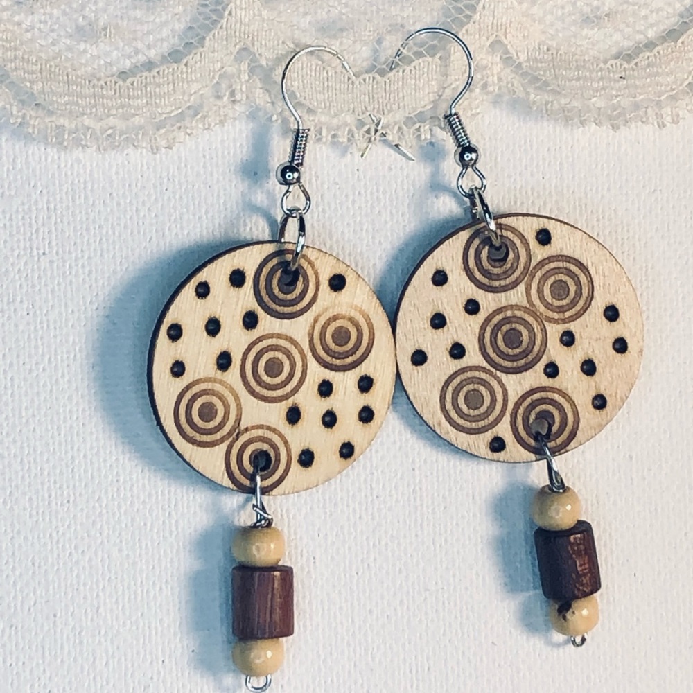 {Pyrography Earrings}🔥
